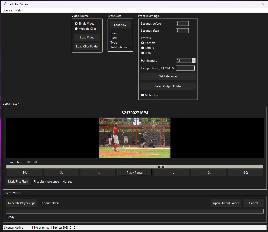 Backstop Video Cutter